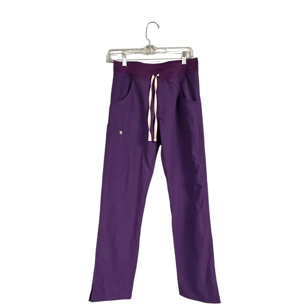 FIGS Purple Women’s Scrub Top Short Sleeve V-Neck XS